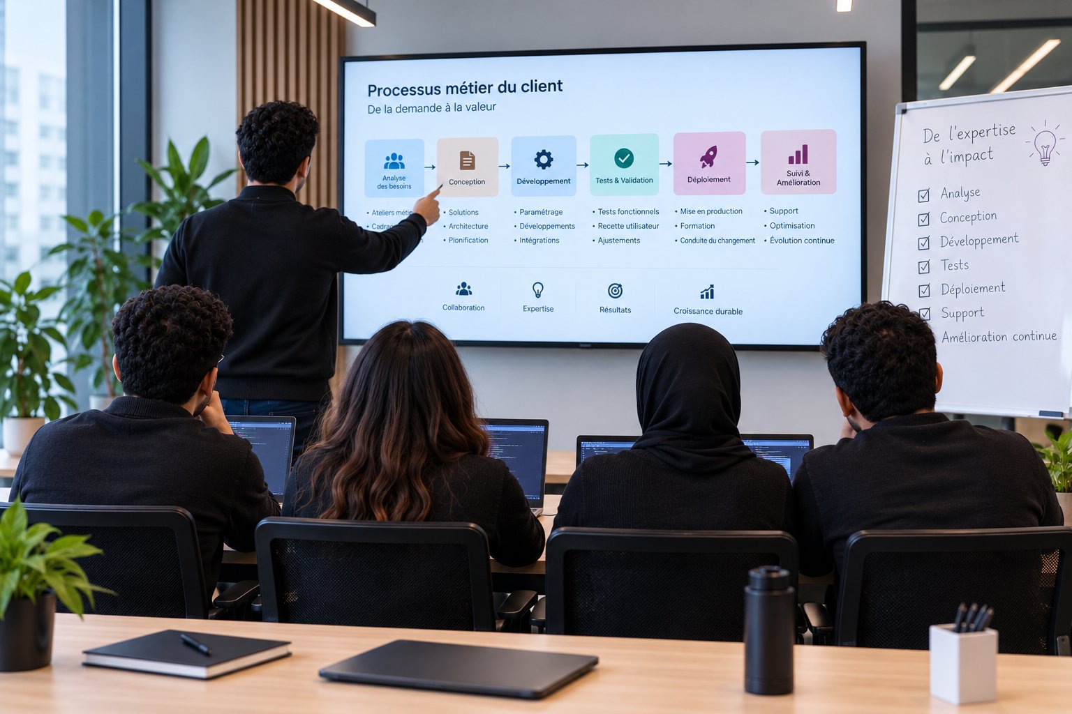 L'équipe Dynamic Horizon en atelier